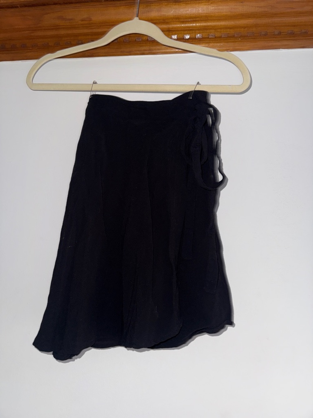 Classic Black A-Line Wrap Skirt - Women's Elegant Everyday Skirt
